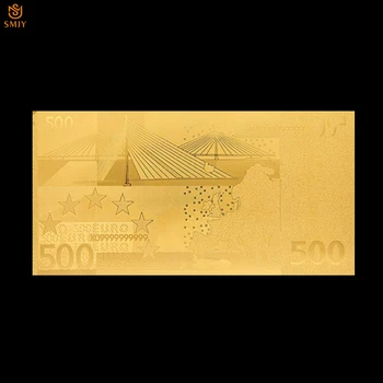Реплика на Валута Сувенир Подарък Европа е 500 Евро Златна Фолио Банкноти банкноти Чисто 24-каратово Злато на Стойност Колекция 4