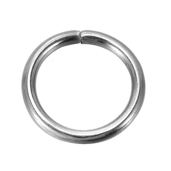 DoreenBeads 200 Броя Отворени прыжковых пръстени от неръждаема стомана, с диаметър 10 мм. и Аксесоари за бижута от метал За бижута (B10273)