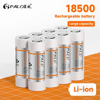 PALO 18500 1600 mah Литиево-йонна Акумулаторна Батерия 3,7 В 18500 Литиево-йонни акумулаторни батерии за Led Фенерче Батерия 18500