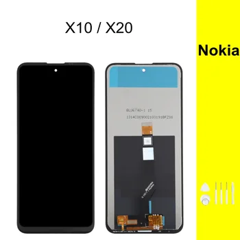 Оригинален Sceen За Nokia X20 LCD дисплей, Дигитайзер В Събирането на Рамка За Nokia X10 Подмяна на LCD дисплея