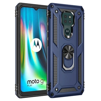 Околовръстен Поставка Fundas Калъф за Motorola Moto One G Stylus G9 Play Power E7 Plus 2021 G9play E7plus Калъф TPU Броня устойчив на удари Корпус