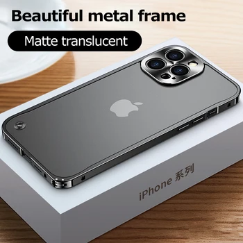 За iPhone12 13 Pro Max 11 Pro Max 11Pro Луксозна Метална рамка с Покритие Покритие, Акрилна Задния панел, Универсална Защитна капачка за Обектива