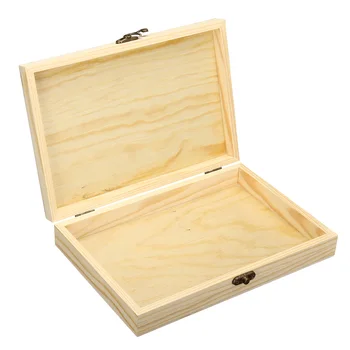 YKPuii Просто Флип-Кутия За Пури Опаковка Правоъгълен Дървен Калъф за Преносим За Съхранение на Кутии От Дърво 250x170x40 мм Аксесоари За Пури