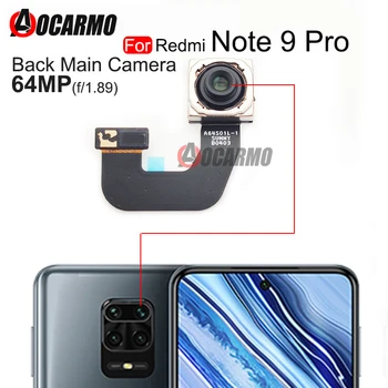 Aocarmo Предната и Задната Камера За Xiaomi Redmi Note 9 Pro Max Основната Голяма Задната Камера Гъвкав Кабел, Резервни Части