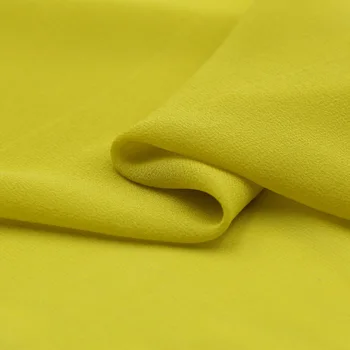 Ярко жълто чиста коприна марлевая плат от жоржета ширина 12 момме 135 см добро качество, SCG626