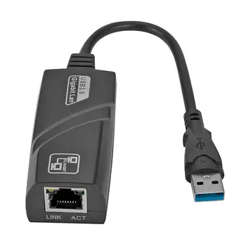 Мини USB 3.0, Gigabit Ethernet Адаптер USB към Мрежова Карта Lan RJ-45 10 за Windows 8 7 XP на Лаптоп КОМПЮТЪР Компютър