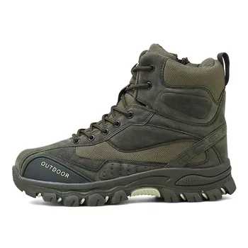 Тактически Военни Армейските Мъжки Обувки От Естествена Кожа от Армията на САЩ Ловни Туристически Пешеходни Турове, Зимни Работни Обувки