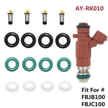 4 комплекта комплект за ремонт на дюзи сервизни комплекти са подходящи за горивни инжектори на Nissan Sentra #FBJB100 FBJC100 16600-5L700 166005L30 AY-RK010