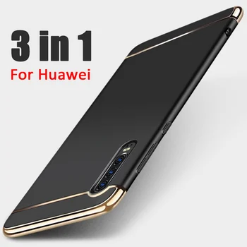 Луксозен твърд калъф от 3 неща в 1 за Huawei P20 P30 P40 Lite, Калъф Huawei Капитан 40 20 Lite, Honor 9 10 20 30 s, Lite, 20i, 10i, 8X, Калъф