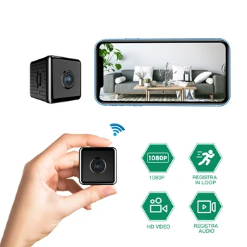 Мини IR Камера за Нощно Виждане 1080P IP Камера За Вътрешен Wifi Безжична Мини Камера за видео наблюдение Домашна Камера за Сигурност