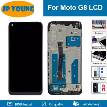 6,4 Оригинален Дисплей За Motorola Moto G8 LCD Сензорен дисплей Дигитайзер, Монтаж Смяна XT2045-1 XT2045-2 XT2045-5 LCD