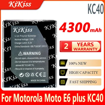 4300 mah KiKiss KC40 Батерия За Motororola Moto E6 PLUS XT2025-1 XT2025-2 E6PLUS Замяна на Батерията на мобилния телефон