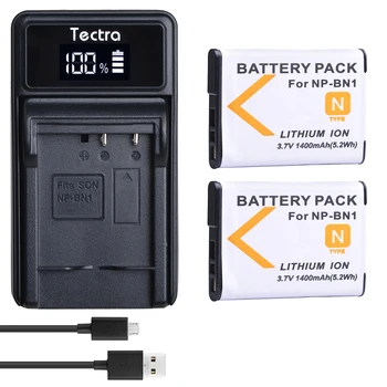 1400 ма NP-BN1 NPBN1 Батерия + Led USB Зарядно устройство за Sony Cyber-Shot DSC-QX10, DSC-QX100, DSC-T99, DSC-T110, DSC-TF1, DSC-TX5