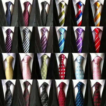Нови Класически Вратовръзки на Райета от Репса за Мъже, 8 см, Копринена Вратовръзка на Шията, Сини, Черни Вратовръзки, Мъжки Сватбен Вратовръзка на Шията, Обикновен Бизнес Вратовръзка A074