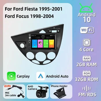 Авто Радио-2 Din Android Стерео за Ford Fiesta 1995-2001 Фокус 1998-2004 Автомобилен Мултимедиен Плеър Carplay Android Авторадио