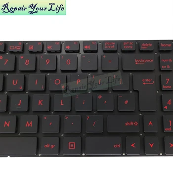Нов GB Евро компютърни клавиатури осветление Великобритания клавиатура с подсветка за Asus ROG GL552 GL552VL GL552VW GL752 GL771 G551 GL551 G58 ZX50 2