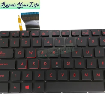 Нов GB Евро компютърни клавиатури осветление Великобритания клавиатура с подсветка за Asus ROG GL552 GL552VL GL552VW GL752 GL771 G551 GL551 G58 ZX50 3
