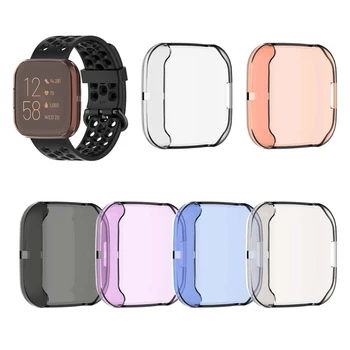 Пълно покритие за по -Fitbit versa 2 ултра-Мек кристално чист защитен калъф за часа, защита на екрана, Аксесоари за часовници