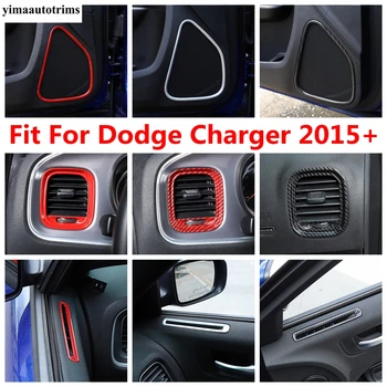 Таблото Климатик Ac Адаптер На Изхода На Вентилационна Вратата На Кутията Динамиката На Финала От Въглеродни Влакна/Червен Аксесоари За Dodge Charger 2015-2021