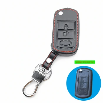 Кожен Калъф за ключове на Автомобил LAND ROVER Range ROVER Sport LR3 Discovery Сгъваем Флип Калъф за Дистанционно Ключ, Ключодържател 3 Бутон за Защита